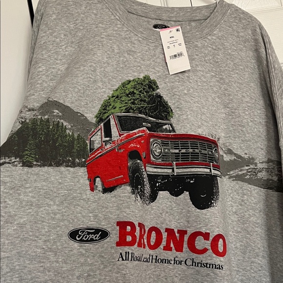 Ford Bronco Crewneck Sweater - Gray and Red - Picture 2 of 5